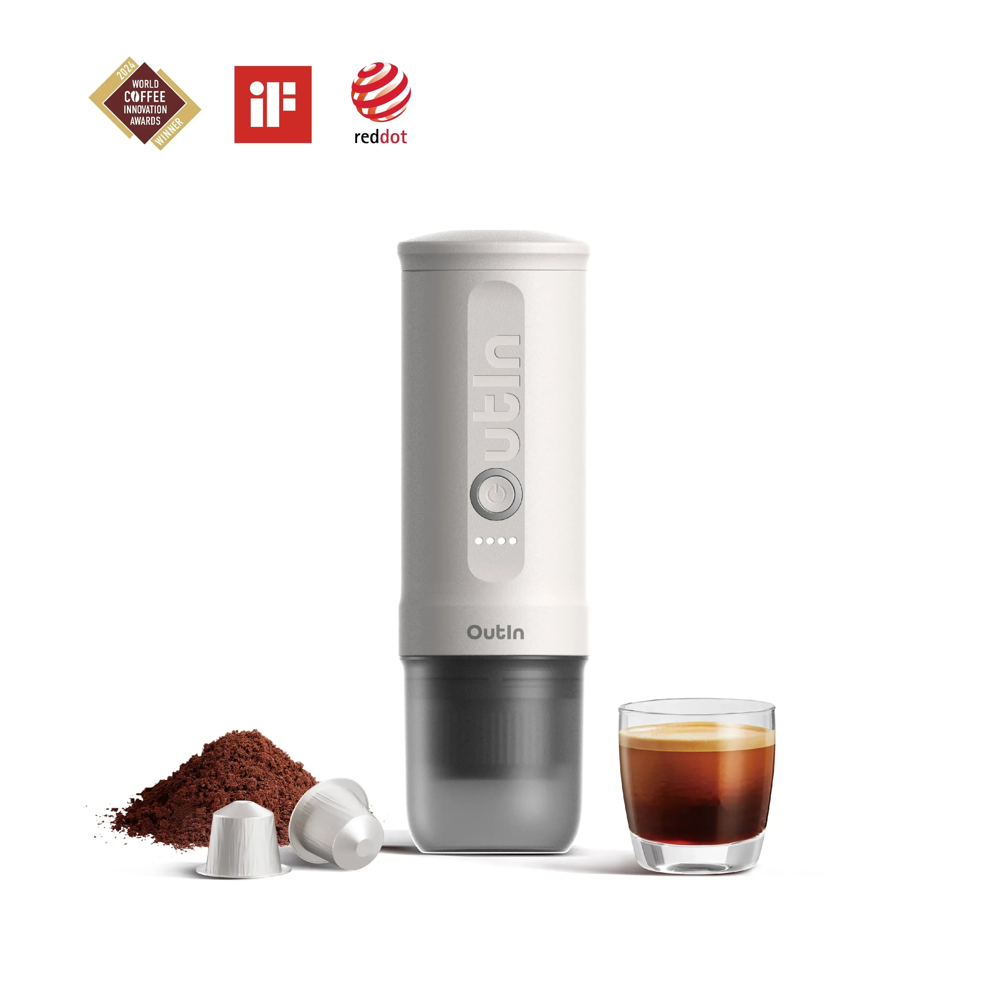 Customized Nano Portable Espresso Machine (Pearl White)